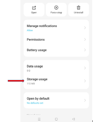 Storage usage