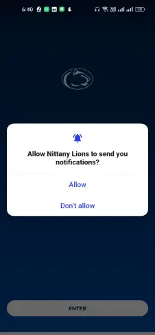 allow notification