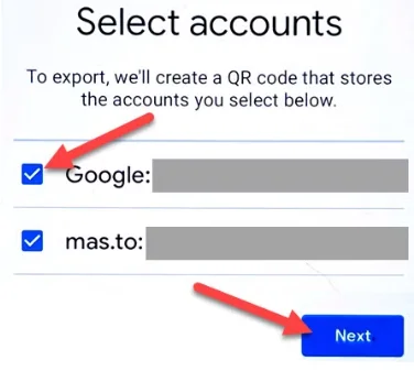 select account