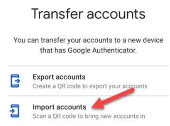 transfer accounts